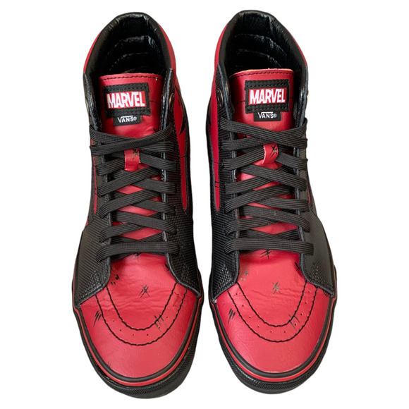 VANS x Marvel Deadpool Limited Edition Sk8-Hi Red Black High Top Sneaker Women 9 - Picture 2 of 10
